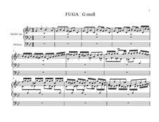 Fugue in G Minor 'Little', BWV 578: para um único musico (Editado por H. Bulow) by Johann Sebastian Bach