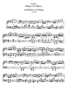 Allegro and Scherzo, D.570: Para Piano by Franz Schubert