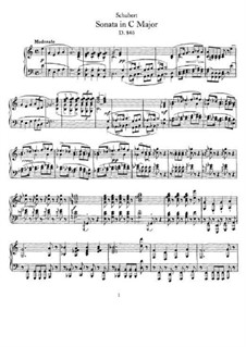 Sonata for Piano in C Major (Unfinished), D.840: para um único musico (Editado por H. Bulow) by Franz Schubert