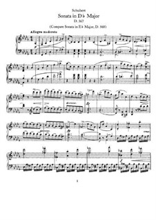 Sonata for Piano in D Flat Major (Unfinished), D.567: para um único musico (Editado por H. Bulow) by Franz Schubert
