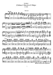 Children's March in G Major, D.928: primeira parte, segunda parte by Franz Schubert