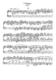 Four Fugues, Op.72: Para Piano by Robert Schumann