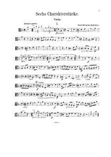 Six Characteristic Pieces for Violin (or Clarinet), Cello (or Viola) and Piano, Op.53: parte viola by Alexis Hollaender