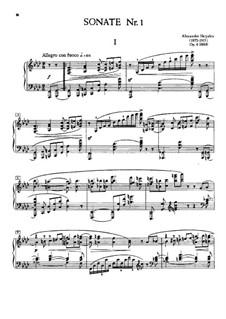 Sonata for Piano No.1, Op.6: para um único musico (Editado por H. Bulow) by Alexander Scriabin