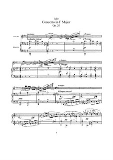 Violin Concerto, Op.20: para violino by Édouard Lalo