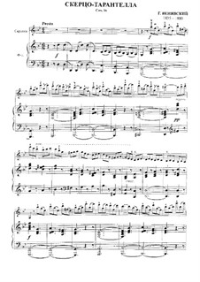 Scherzo-Tarantella for Violin and Piano, Op.16: partitura, parte solo by Henryk Wieniawski