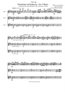 Variations on Kakaviq - Partridge: For 3 flutes by Komitas Vardapet
