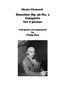Sonatina No.1: para dois pianos by Muzio Clementi