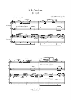 No.8 La Gracieuse (Gracefulness): para dois pianos by Johann Friedrich Burgmüller