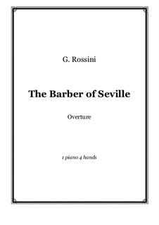 Overture: para piano de quadro mãos by Gioacchino Rossini