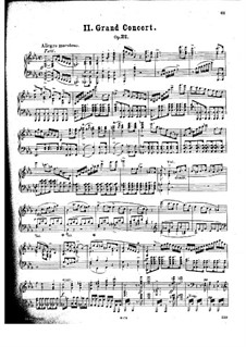 Concerto for Piano and Orchestra No.2, J.155 Op.32: parte Solo by Carl Maria von Weber