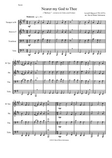 Nearer, My God, To Thee: para quarteto de bronze by Lowell Mason