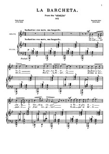 La barchetta: La barchetta by Reynaldo Hahn