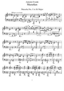 Six Mazurkas, B.111 Op.56: set completo by Antonín Dvořák