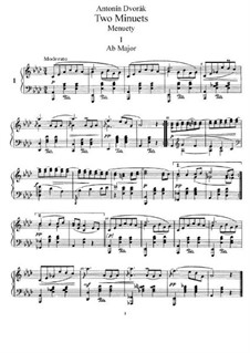 Two Minuets, B.58 Op.28: set completo by Antonín Dvořák