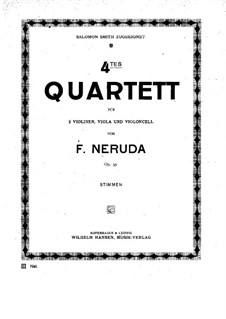 String Quartet No.4, Op.35: violino parte I by Franz Neruda