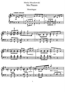 Six Pieces for Piano, Op.31: set completo by Moritz Moszkowski