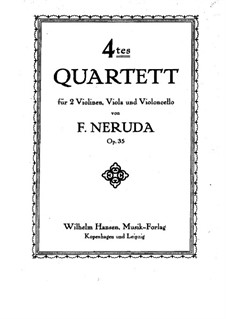 String Quartet No.4, Op.35: Partitura completa by Franz Neruda