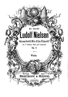 String Quartet No.2 in C Minor, Op.5: parte viola by Ludolf Nielsen
