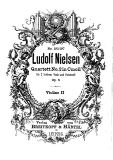 String Quartet No.2 in C Minor, Op.5: violino parte II by Ludolf Nielsen