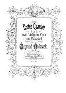 String Quartet No.1 in D Minor, Op.9: violino parte I by Zygmunt Noskowski