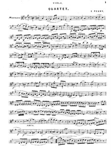 String Quartet in G Major: parte viola by Edward Baxter Perry