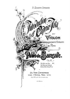 Introduction and Caprice Jota, Op.41: Partitura completa by Pablo de Sarasate