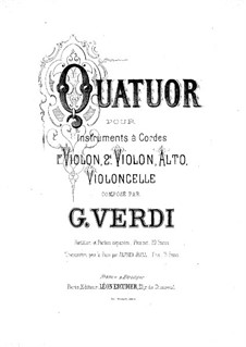 String Quartet in E Minor: parte violoncelo by Giuseppe Verdi