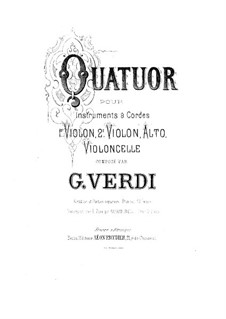 String Quartet in E Minor: violino parte II by Giuseppe Verdi