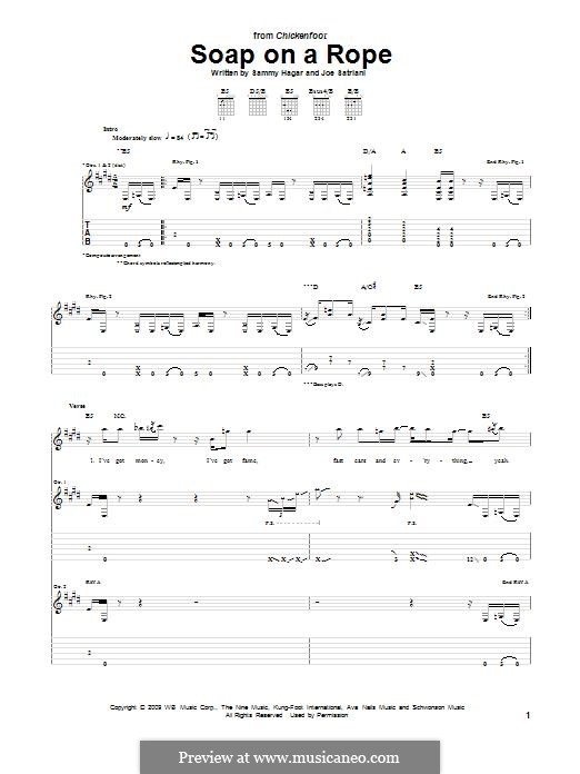 Soap on a Rope (Chickenfoot): Para Guitarra by Joe Satriani, Sammy Hagar