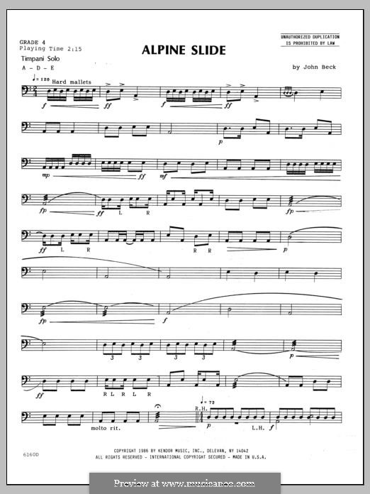Alpine Slide por J. Beck Partituras on músicaNeo
