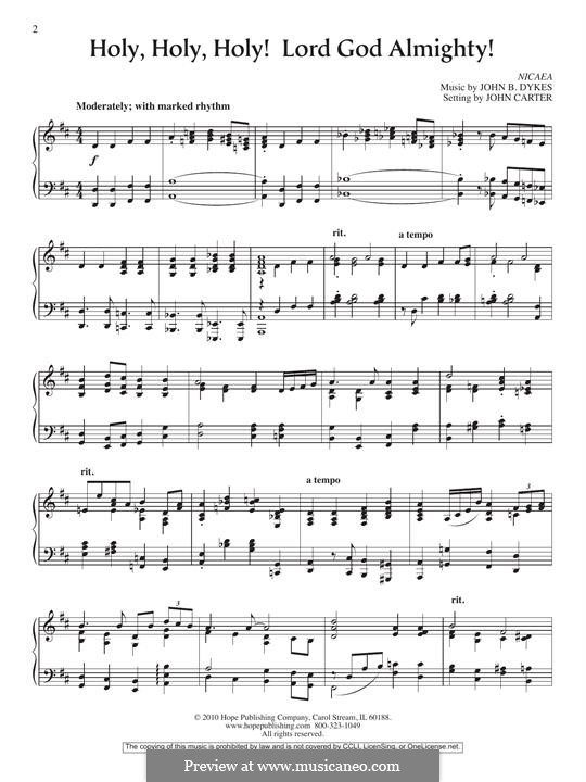 Holy, Holy, Holy! Lord God Almighty: Para Piano by John Bacchus Dykes