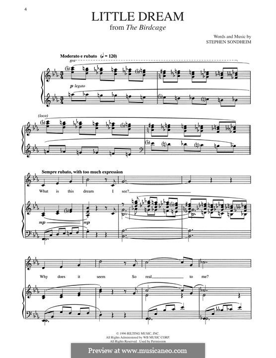 Little Dream: Para vocais e piano by Stephen Sondheim