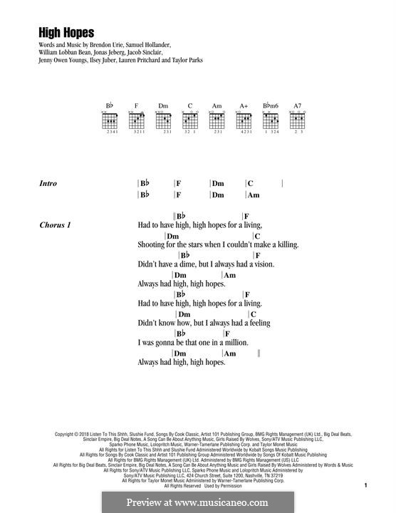 High Hopes (Panic! At The Disco) por B. Urie, J. Jeberg, S. Hollander, J.  Sinclair, W. Lobban-Bean em músicaNeo