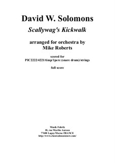 Scallywag's Kickwalk: For orchestra – score only by David W Solomons