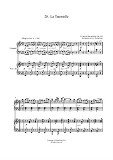 No.20 Le Tarantelle: dois pianos de quatro mãos by Johann Friedrich Burgmüller