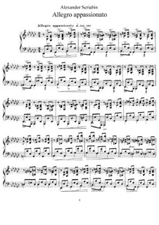 Allegro appassionato, Op.4: Para Piano by Alexander Scriabin
