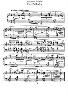 Five Preludes, Op.74: Para Piano by Alexander Scriabin