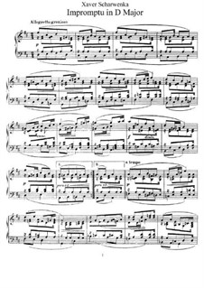 Impromptu in D Major, Op.17: Para Piano by Xaver Scharwenka
