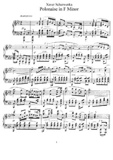 Polonaise in F Minor, Op.42: Para Piano by Xaver Scharwenka