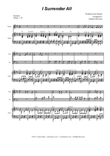 I Surrender All: Duet for violin and cello by Winfield Scott Weeden