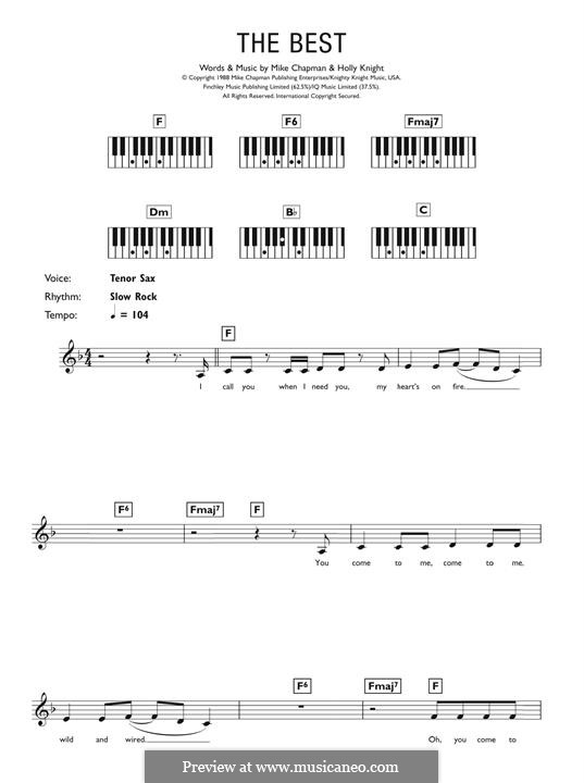 (Simply) The Best (Tina Turner): para teclado by Holly Knight, Mike Chapman