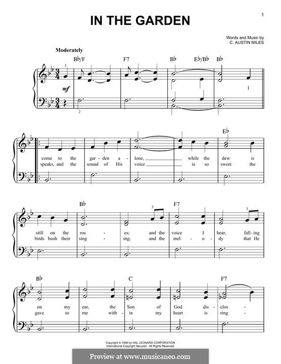 In the Garden: Para Piano by Charles Austin Miles
