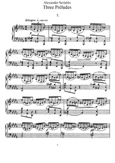 Three Preludes, Op.35: Para Piano by Alexander Scriabin