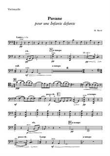 Pavane pour une infante défunte (Pavane for a Dead Princess), M.19: parte violoncelo by Maurice Ravel