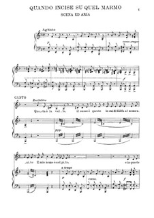 Quando incise su quel marmo: For mezzo-soprano and piano by Vincenzo Bellini