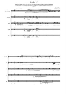 Psalm 12 for Choir (SATB), MVWV 1271: Psalm 12 for Choir (SATB) by Maurice Verheul