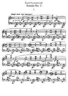 Sonata for Piano No.2, Op.21: para um único musico (Editado por H. Bulow) by Karol Szymanowski