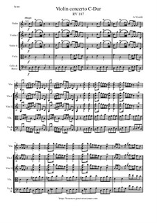 Violin concerto C-Dur, RV 187: Violin concerto C-Dur by Antonio Vivaldi