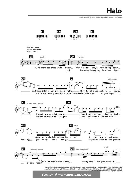 Halo: melodia by Beyoncé, Evan Kidd Bogart, Ryan B Tedder